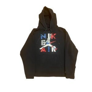 Nike Black Air Jordan Legacy Retro AJ4 Pullover Men Hoodie Sz L